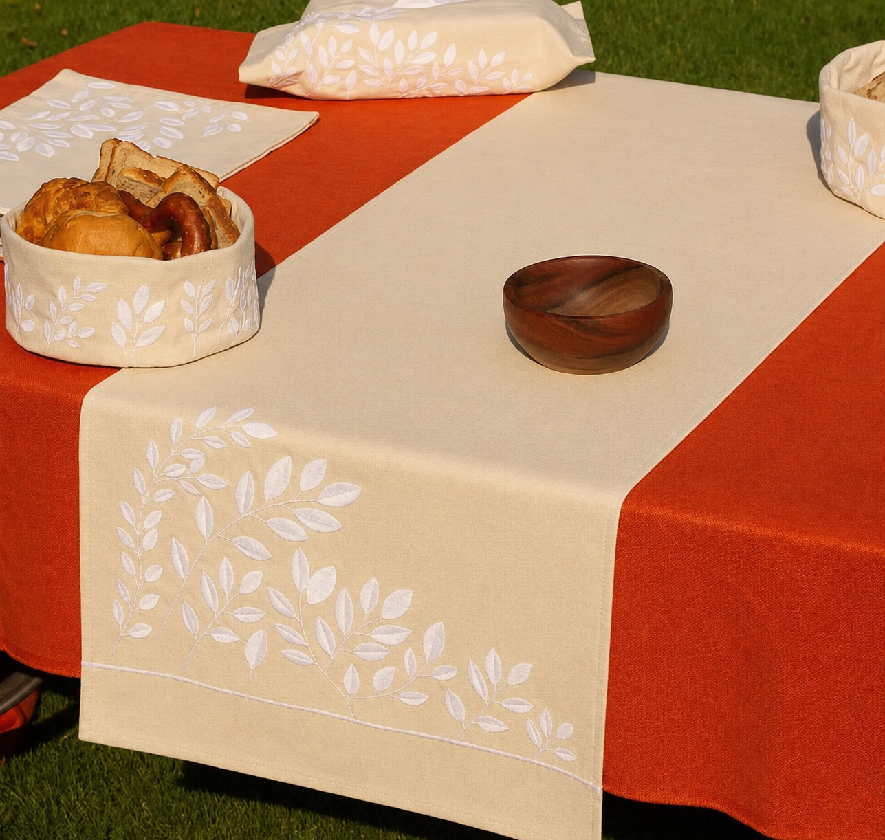 Ivory Bloom Table Runner