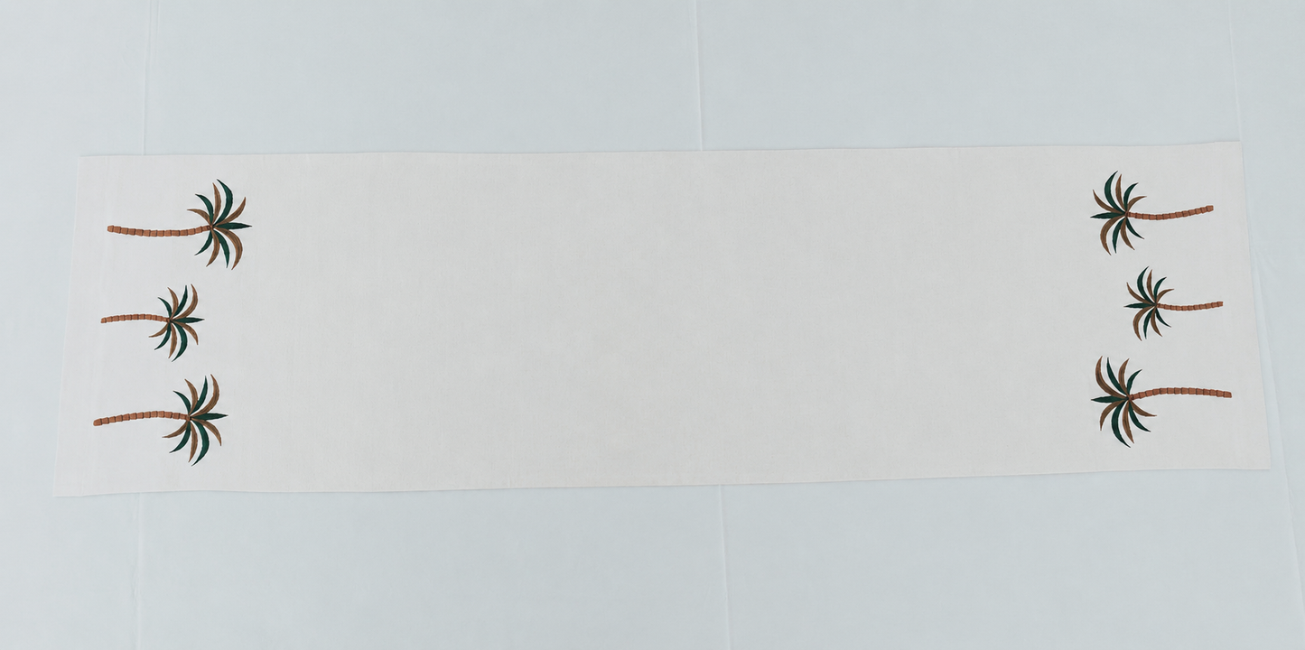 Linen Palmette Table Runner