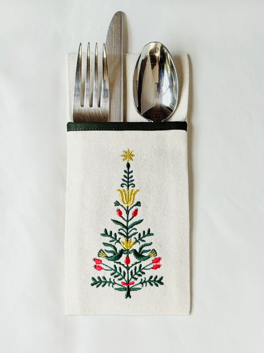 Cutlery Pocket Set: 6 pieces — 3.9 × 8.7 in (10 × 22 cm)