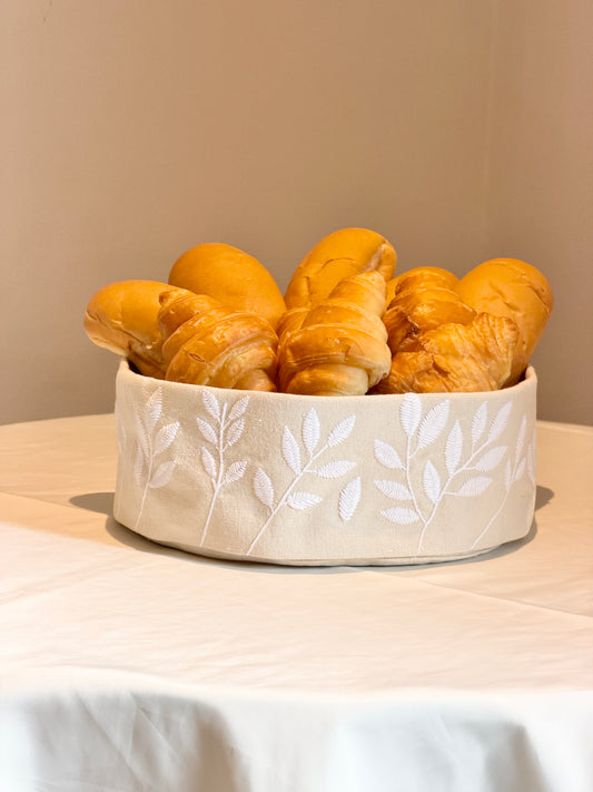 Ivory Bloom Bread Basket - Multi-Use Organizer