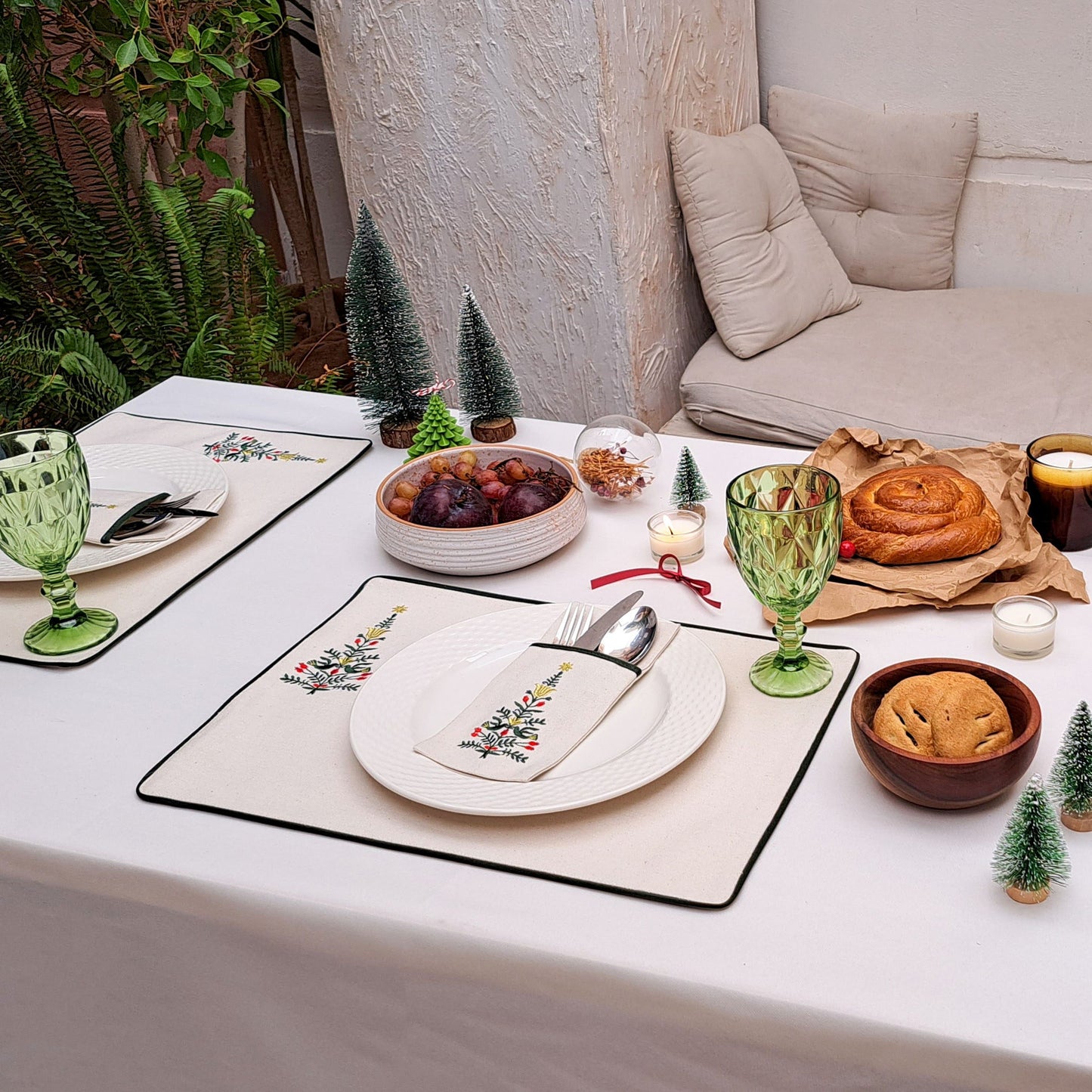 Cutlery Pocket Set: 6 pieces — 3.9 × 8.7 in (10 × 22 cm)