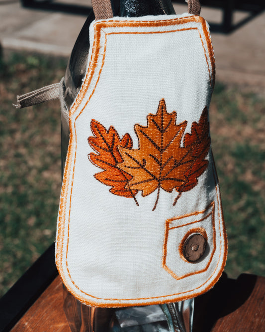 Golden Maple Bottle Apron – Pure Linen Elegance