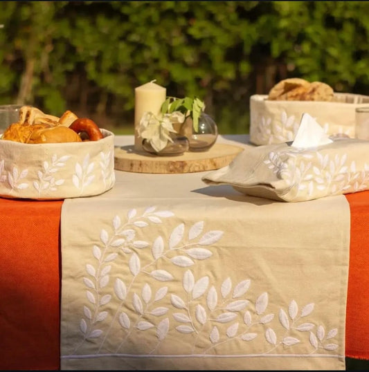 Ivory Bloom Tissue Box Cover