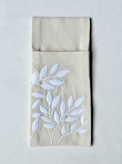 Ivory Bloom Cutlery Pockets - Set of 6