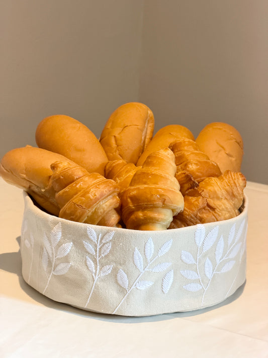 Ivory Bloom Bread Basket - Multi-Use Organizer