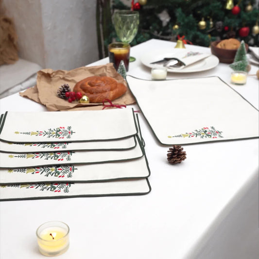 Placemat Set: 6 pieces — 12.6 × 17.9 in (32 × 45.5 cm)
