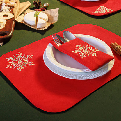 Linen Jolly Deer Cutlery Pockets - Set of 6