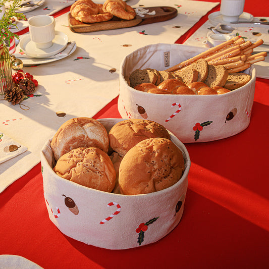 Bread Basket: 9.8 × 8.9 in (25 × 22.5 cm) – doubles as a guest towel organizer