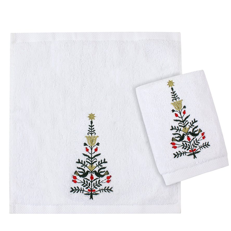 Evergreen Tree Guest Towels – Set of 2