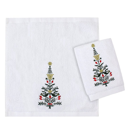 Evergreen Tree Guest Towels – Set of 2
