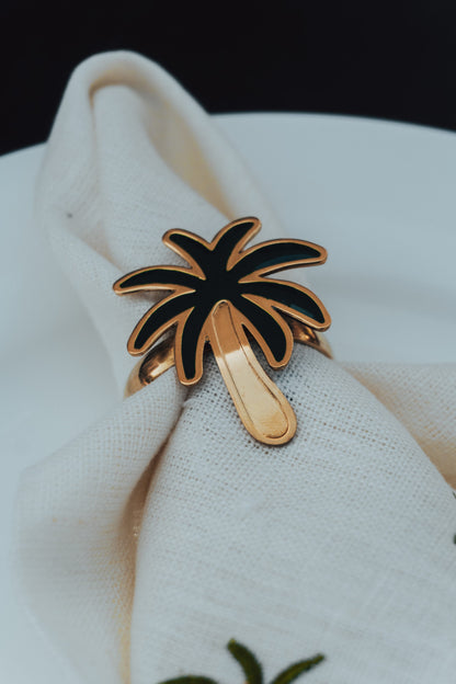 Golden Palm Napkin Ring