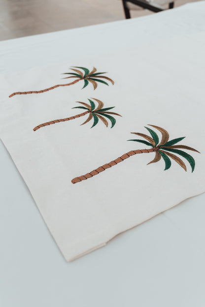 Linen Palmette Table Runner