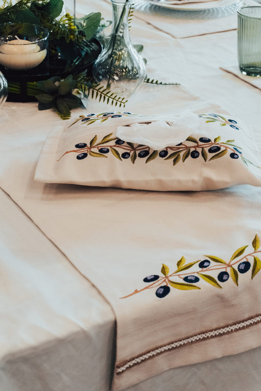 Olive Branch Tissue Box Cover