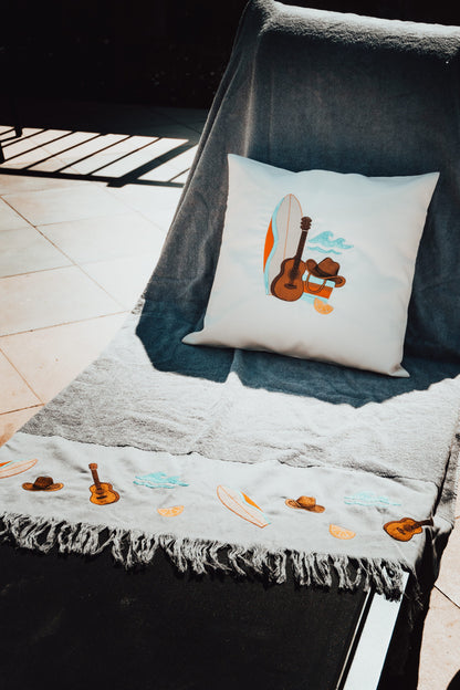 Cowboy Embroidered Cushion Cover