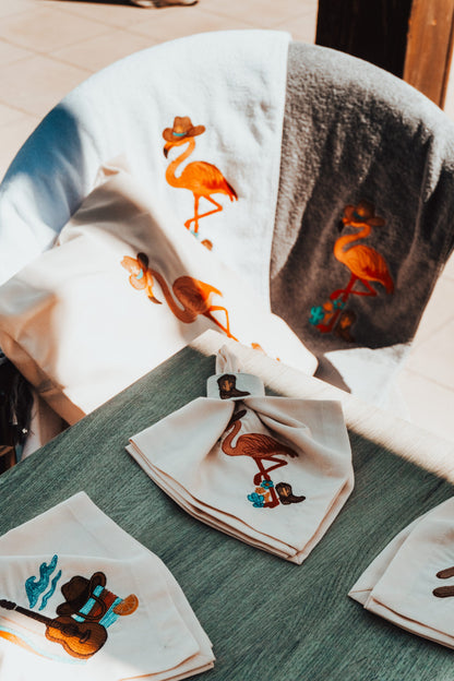 Cowboy Embroidered Cushion Cover