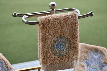 Embroidered Middle Eastern Design Guest Towels – Set of 3